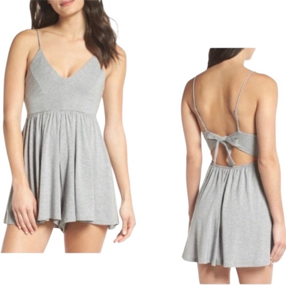 NWT Sam Edelman Gray Keyhole-Back Romper – Size Medium - Picture 3 of 9